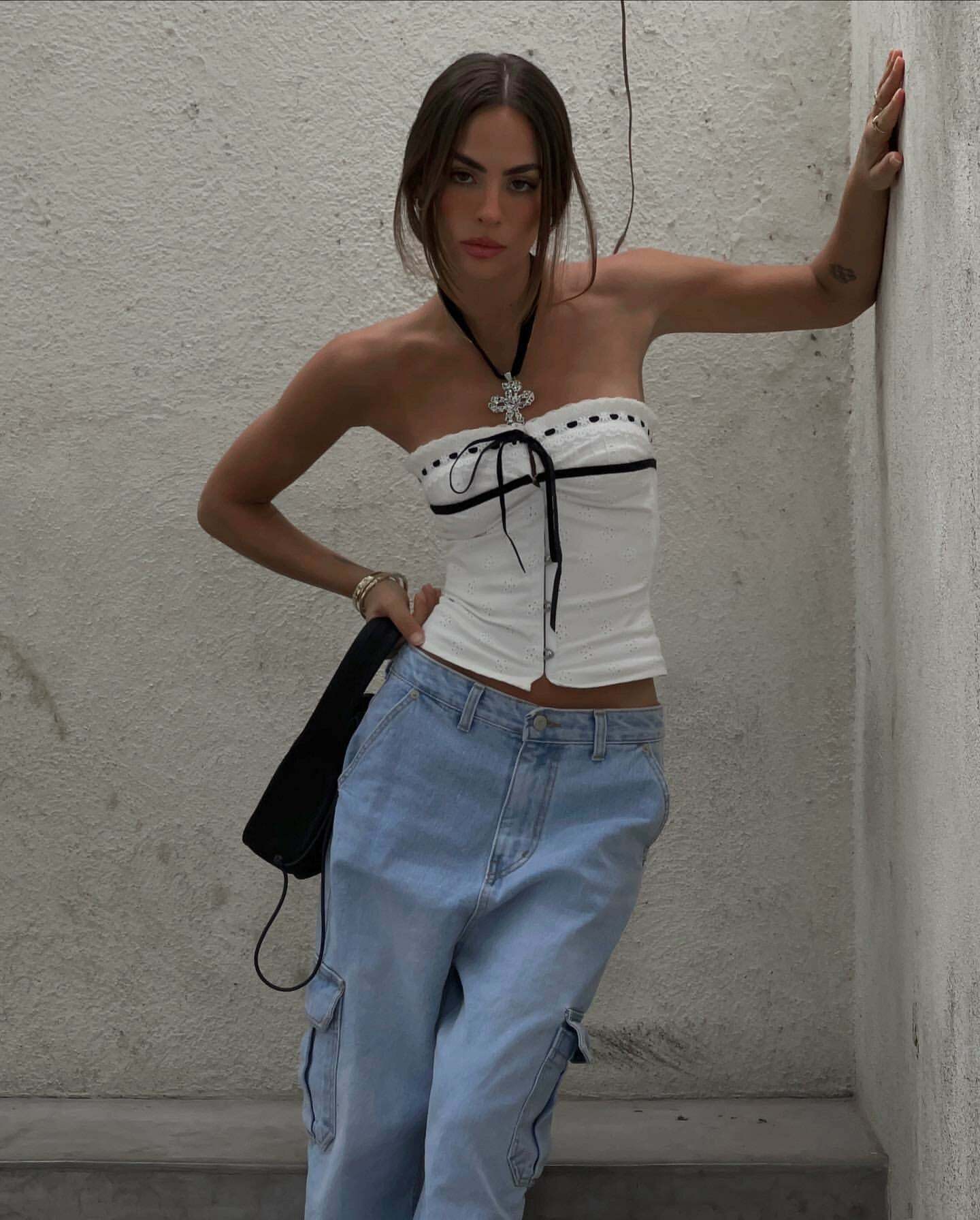 Eily Corset Top - Y2K Summer Grunge, 90s Retro, Pastel Goth, Y2K Party & Club Outfits