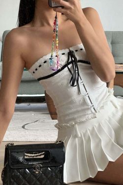 Eily Corset Top - Y2K Summer Grunge, 90s Retro, Pastel Goth, Y2K Party & Club Outfits