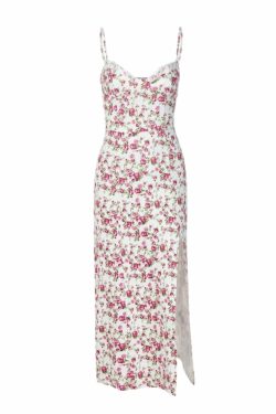 Elanor Floral Midi Dress - Y2K Summer Outfit, 90s Fashion, Grunge, Retro Style, Pastel Goth