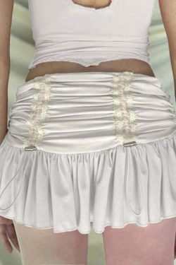 Elayna Low Waist Pleated Mini Skirt - Y2K Summer, 90s Fashion, Grunge, Retro, Pastel Goth