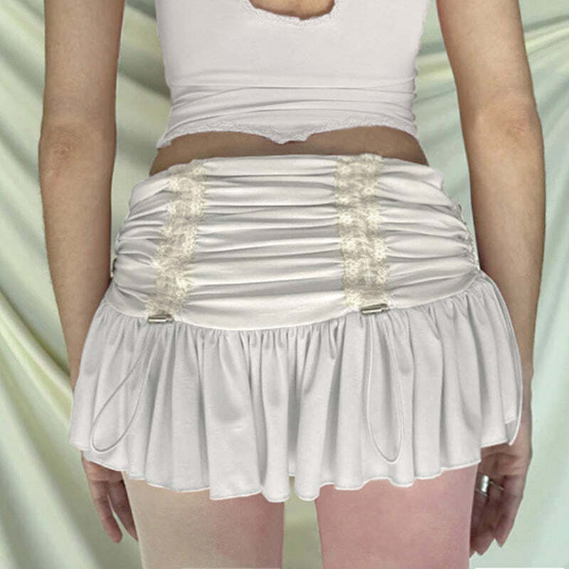 Elayna Low Waist Pleated Mini Skirt - Y2K Summer, 90s Fashion, Grunge, Retro, Pastel Goth