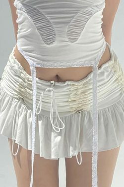 Elayna Low Waist Pleated Mini Skirt - Y2K Summer, 90s Fashion, Grunge, Retro, Pastel Goth