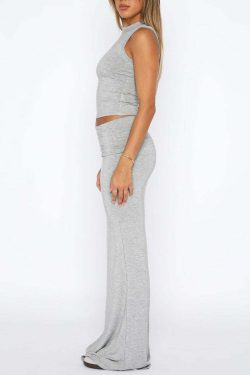 Elda Maxi Skirt Set - Y2K Summer & 90s Grunge Outfit, Retro Y2K Fashion for Women