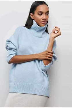 Elenor Turtleneck Oversize Sweater - Y2K Grunge, 90s Fashion, Retro Style, Pastel Goth Outfit