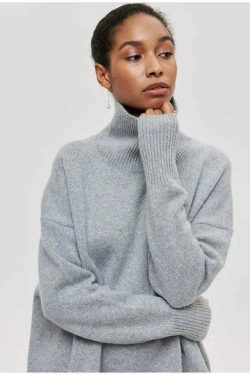 Elenor Turtleneck Oversize Sweater - Y2K Grunge, 90s Fashion, Retro Style, Pastel Goth Outfit