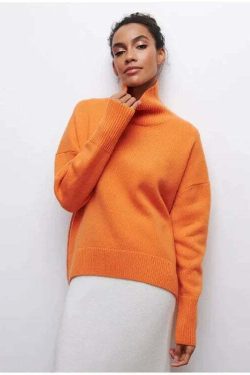 Elenor Turtleneck Oversize Sweater - Y2K Grunge, 90s Fashion, Retro Style, Pastel Goth Outfit