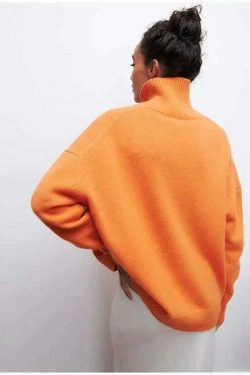 Elenor Turtleneck Oversize Sweater - Y2K Grunge, 90s Fashion, Retro Style, Pastel Goth Outfit