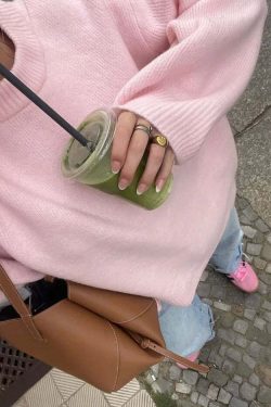 Elenor Turtleneck Oversize Sweater - Y2K Grunge, 90s Fashion, Retro Style, Pastel Goth Outfit