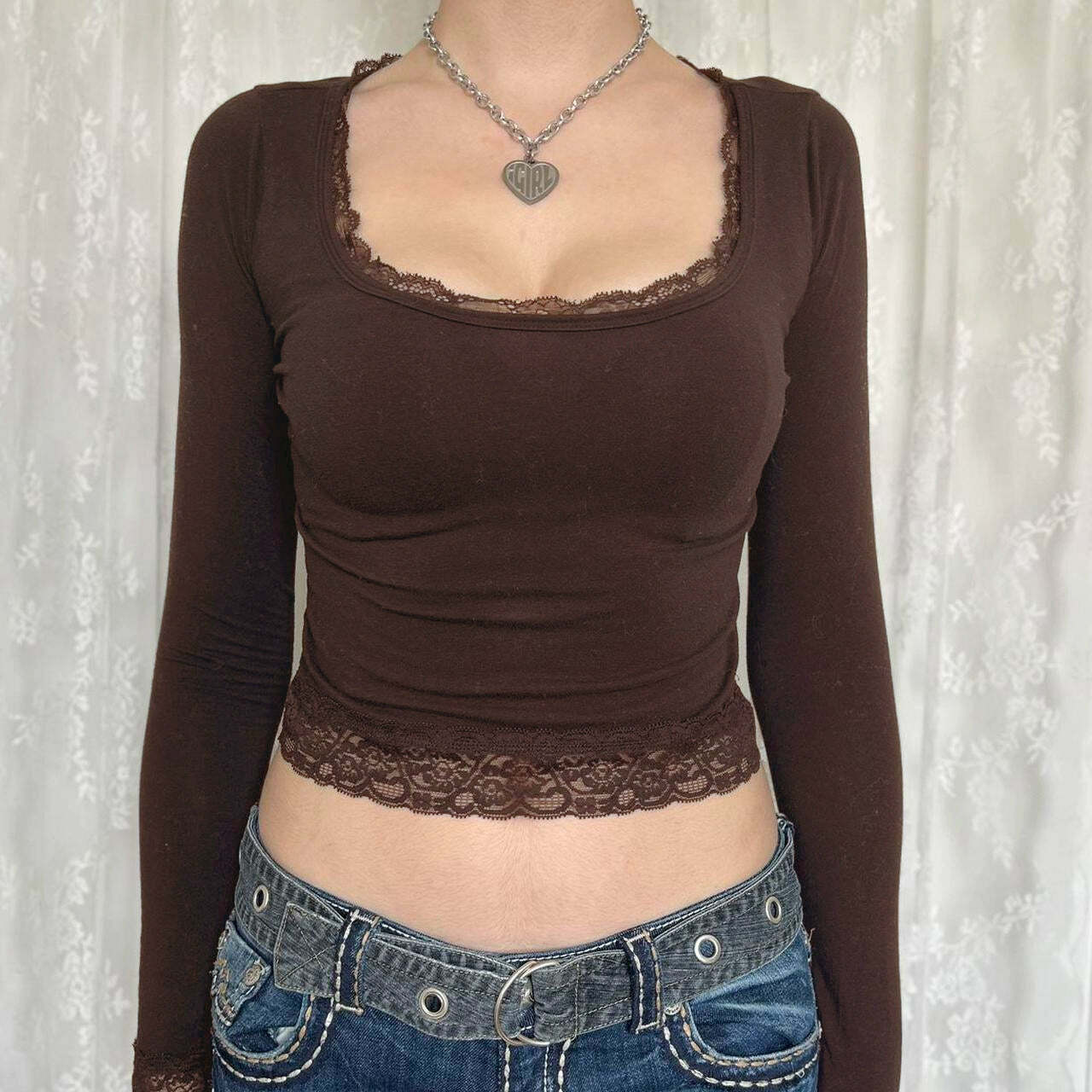 Elisha Long Sleeve Top - Y2K Summer Grunge, 90s Retro, Pastel Goth, Y2K Party & Club Outfits