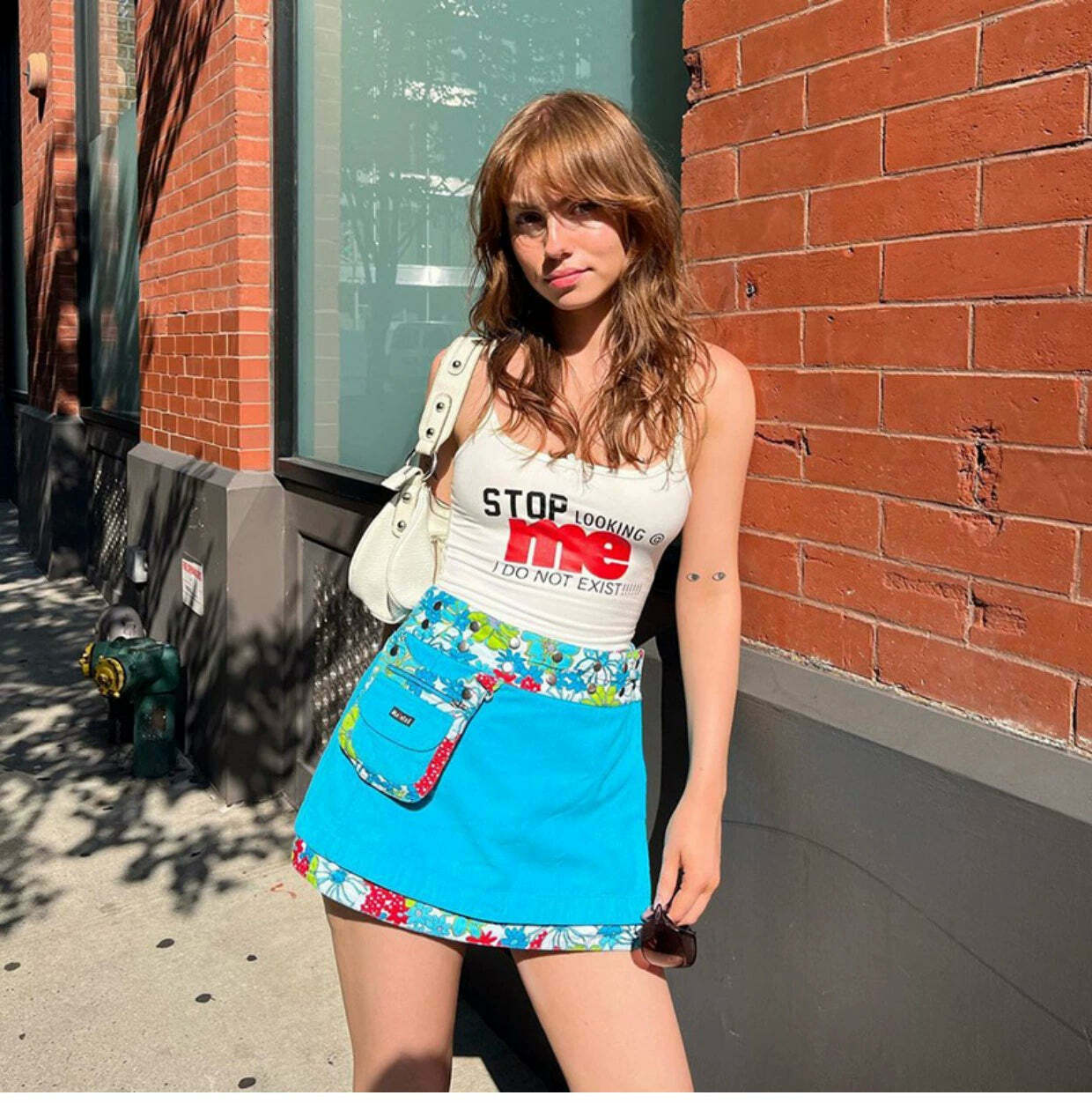 Ellanie Letter Print Top - Y2K Summer Grunge, 90s Retro, Pastel Goth, Y2K Club & Party Outfits