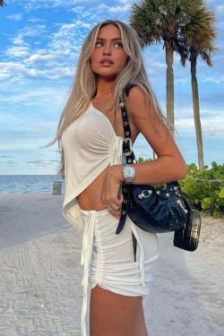 Elyana Two Piece Skirt Set - Y2K Summer Grunge Outfit, 90s Fashion, Retro Style, Pastel Goth
