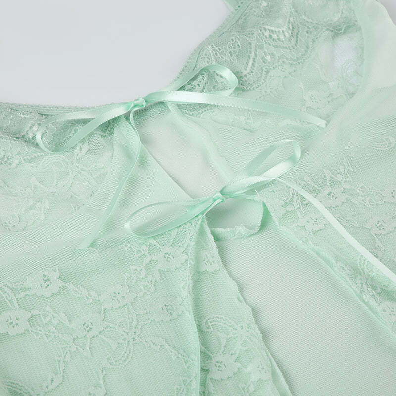 Elynn Mesh Fairy Top - Y2K Summer Grunge, 90s Retro, Pastel Goth, Y2K Party & Club Out