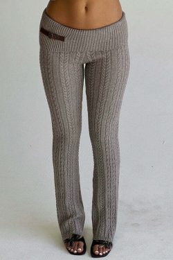 Elyyse Knit Pants - Y2K Summer Grunge Outfit, 90s Retro Style, Y2K Club & Party Fashion