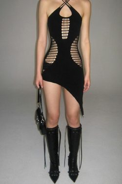 Elyza Mini Dress - Y2K Summer Grunge Outfit, 90s Fashion, Retro Style, Pastel Goth Vibes