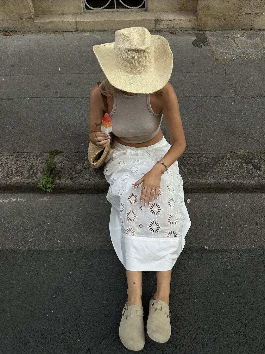 Ema Maxi Skirt - Y2K Summer Grunge Outfit, 90s Fashion, Retro Style, Pastel Goth, Y2K Party
