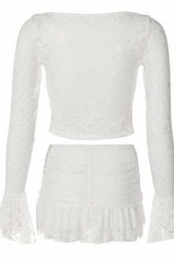 Eretria Lace Skirt Set - Y2K Summer, 90s Fashion, Grunge, Retro, Pastel Goth, Y2K