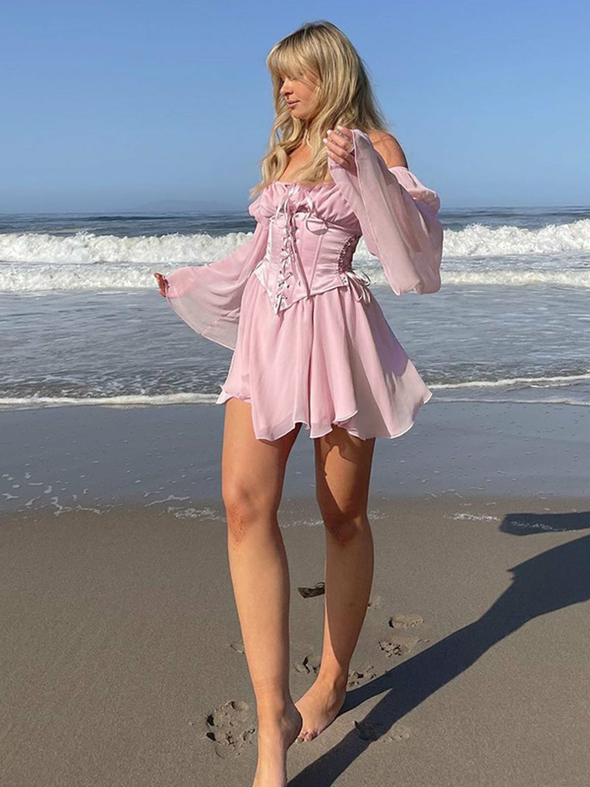 Eris Satin Corset Mini Dress - Y2K Summer, 90s Grunge, Retro Party, Gothic Y2K, Popstar Outfit