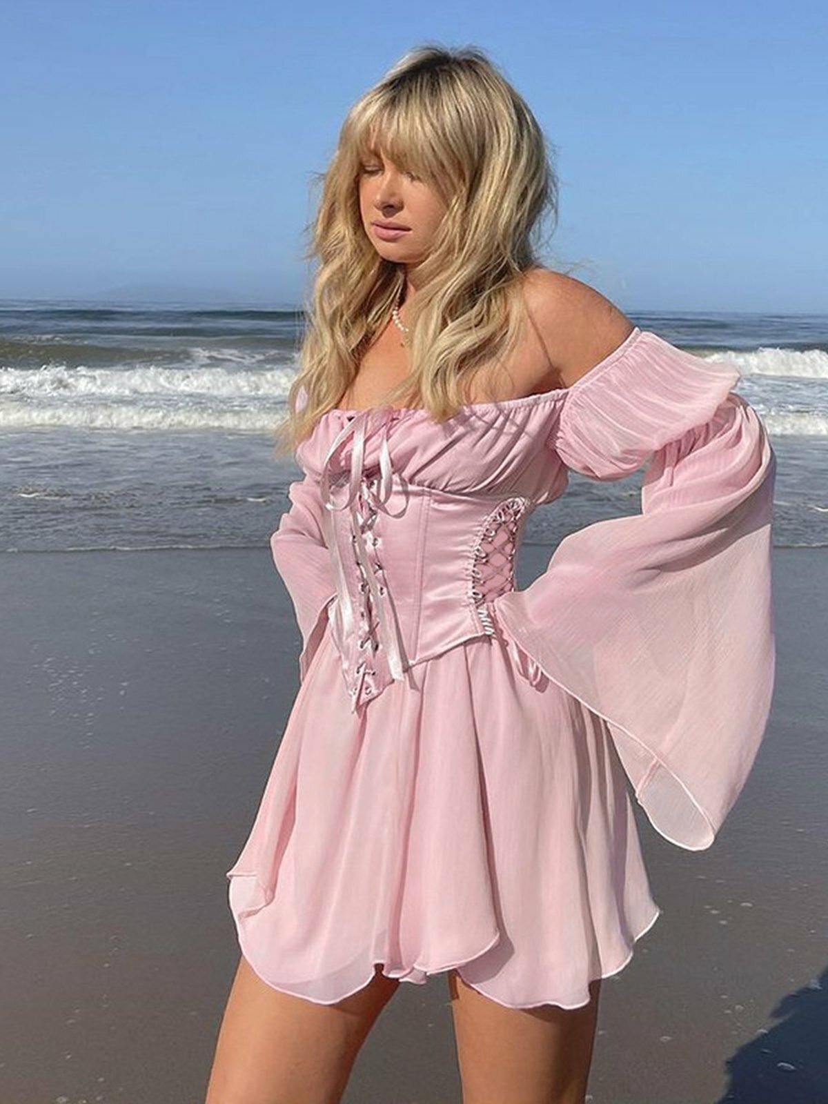 Eris Satin Corset Mini Dress - Y2K Summer, 90s Grunge, Retro Party, Gothic Y2K, Popstar Outfit