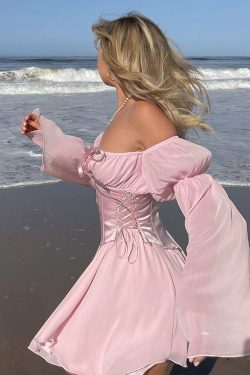 Eris Satin Corset Mini Dress - Y2K Summer, 90s Grunge, Retro Party, Gothic Y2K, Popstar Outfit