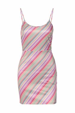 Esabella Striped Mini Dress - Y2K Summer, 90s Fashion, Grunge, Retro, Y2K Party & Club Outfits