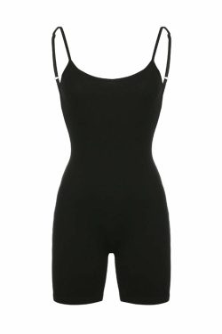 Everline Backless Romper - Y2K Summer Outfit, 90s Fashion, Grunge, Retro Style, Y2K Party Look