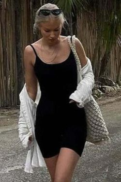Everline Backless Romper - Y2K Summer Outfit, 90s Fashion, Grunge, Retro Style, Y2K Party Look