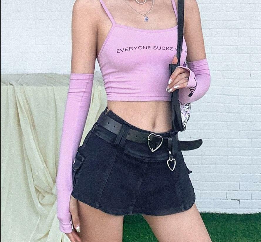 Everyone Sucks But Me' Y2K Crop Top - 90s Grunge, Retro, Summer, Party, and Club Outfits