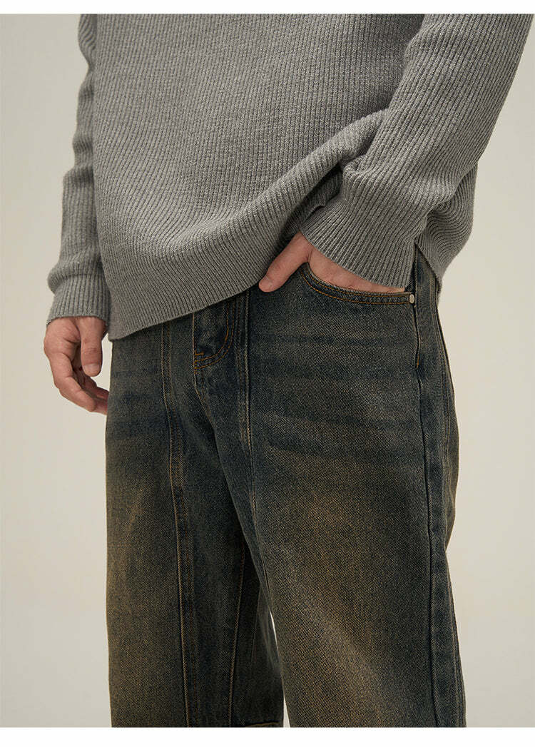Faded N Flared' Denim Jeans - Y2K Grunge, 90s Retro, Summer Outfits, Y2K Fashion Essentials