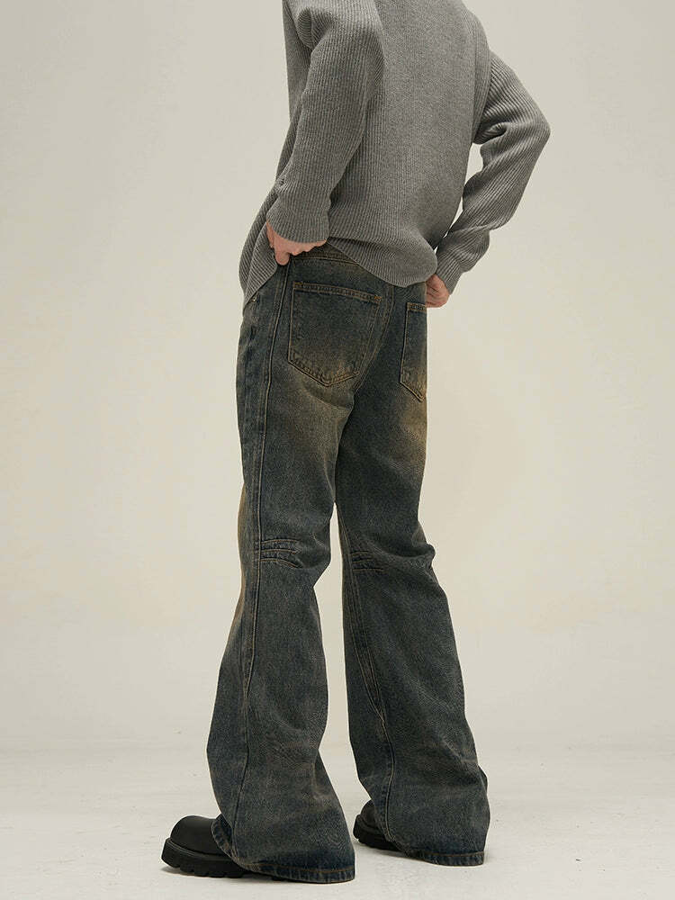 Faded N Flared' Denim Jeans - Y2K Grunge, 90s Retro, Summer Outfits, Y2K Fashion Essentials