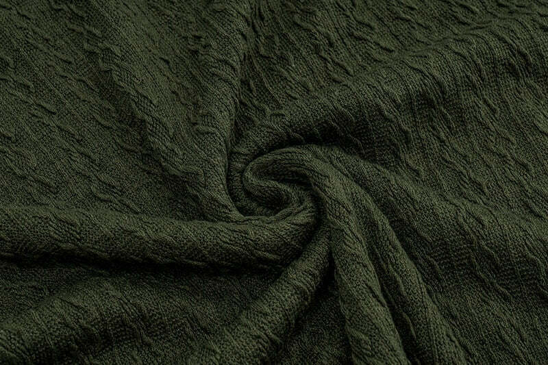 Fairy Grunge Green Knitted Mini Dress - Y2K Summer, 90s Fashion, Retro Style, Pastel Goth Outfit