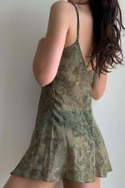 Fairy Grunge Lace Floral Cami Dress - Y2K Summer Outfit, 90s Fashion, Pastel Goth, Retro Style
