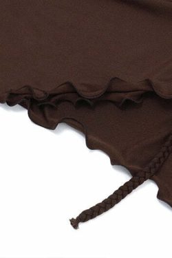 Fairy Grunge Ruffled Drawstring Skirt - Y2K Summer, 90s Fashion, Retro Goth, Y2K Party Outfit