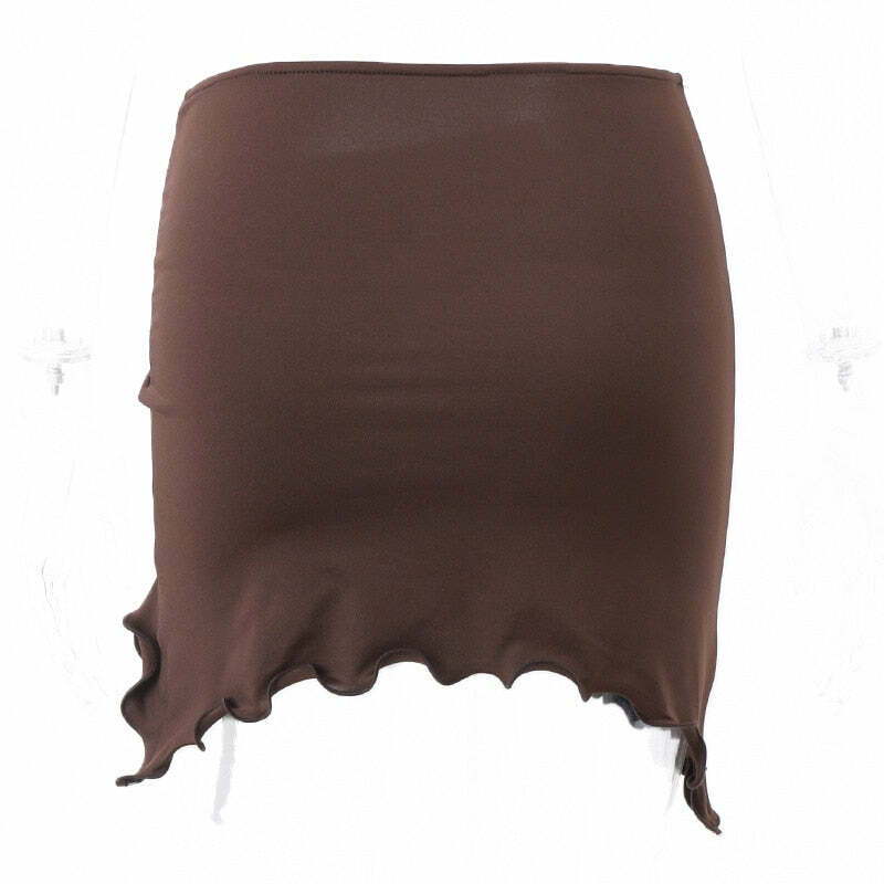 Fairy Grunge Ruffled Drawstring Skirt - Y2K Summer, 90s Fashion, Retro Goth, Y2K Party Outfit