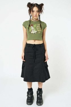 Fairy Print Short Sleeve Top - Y2K Summer Grunge, 90s Fashion, Retro Y2K Club and Party Outfit