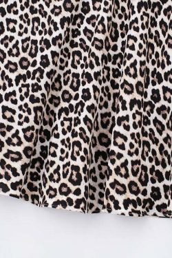 Farryn Leopard Print Midi Skirt - Y2K Summer Grunge Outfit, 90s Fashion, Retro Style