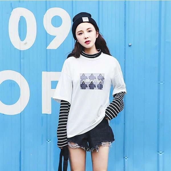 F*CKING COOL Y2K Striped Long Sleeve Shirt - 90s Grunge, Retro, Summer & Party Outfits