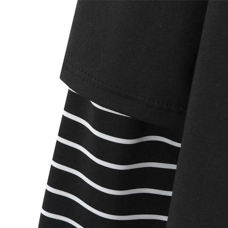 F*CKING COOL Y2K Striped Long Sleeve Shirt - 90s Grunge, Retro, Summer & Party Outfits