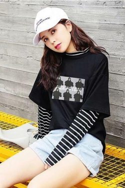 F*CKING COOL Y2K Striped Long Sleeve Shirt - 90s Grunge, Retro, Summer & Party Outfits