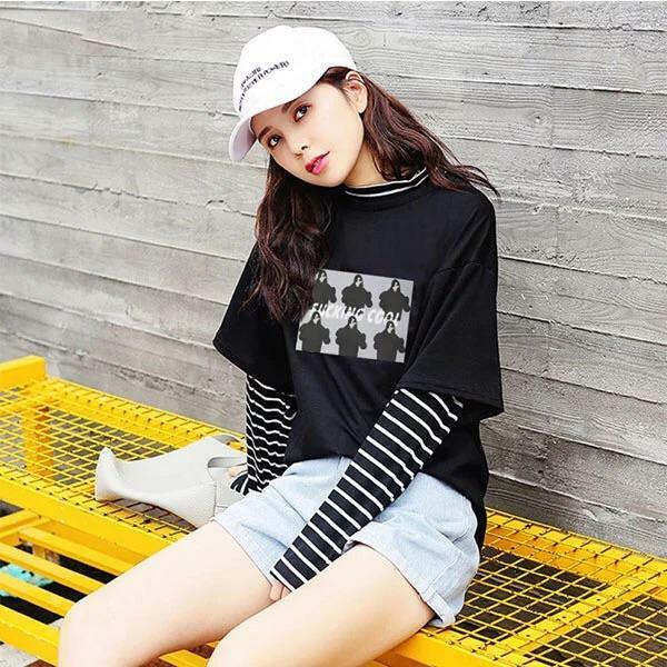 F*CKING COOL Y2K Striped Long Sleeve Shirt - 90s Grunge, Retro, Summer & Party Outfits