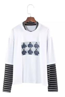F*CKING COOL Y2K Striped Long Sleeve Shirt - 90s Grunge, Retro, Summer & Party Outfits