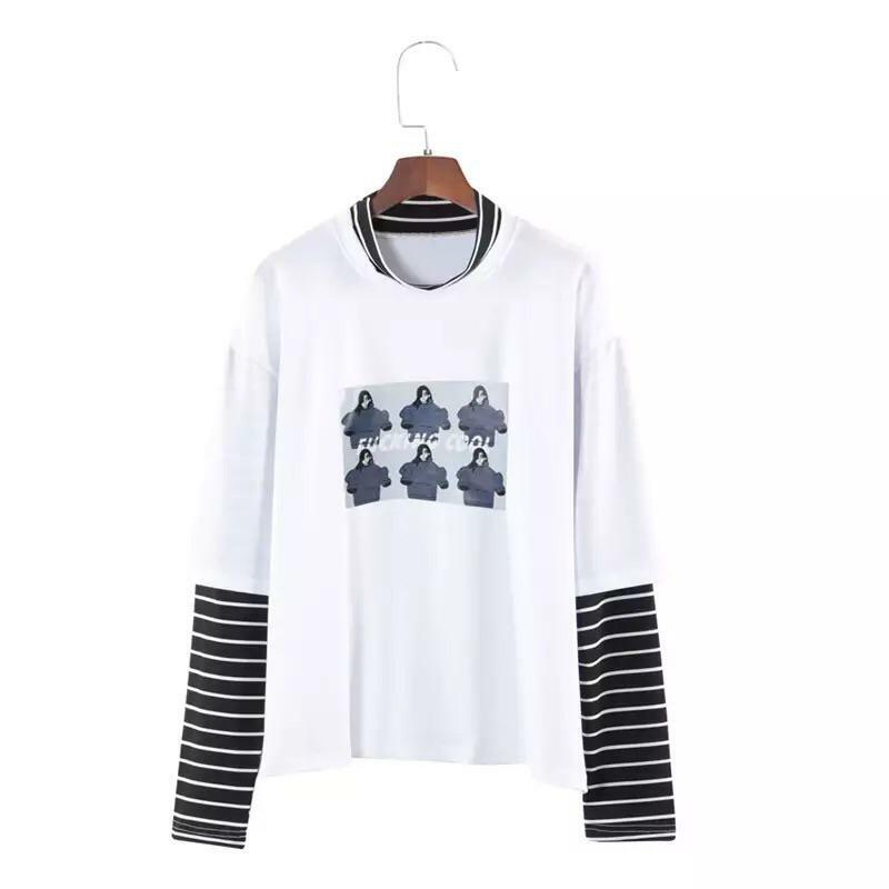 F*CKING COOL Y2K Striped Long Sleeve Shirt - 90s Grunge, Retro, Summer & Party Outfits