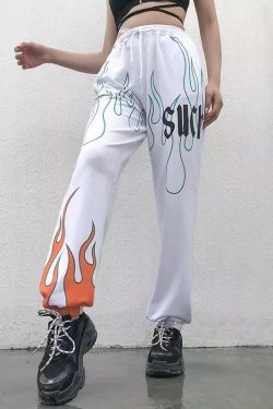 Flame Splash Pants ??? | Y2K Summer Grunge Outfit | 90s Retro Style | Y2K Club & Party Fashion