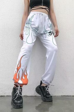 Flame Splash Pants ??? | Y2K Summer Grunge Outfit | 90s Retro Style | Y2K Club & Party Fashion