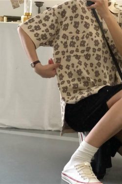 Floral Pattern Shirt - Y2K Summer Outfit, 90s Fashion, Grunge, Retro Style, Y2K Club & Party Look