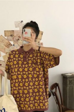Floral Pattern Shirt - Y2K Summer Outfit, 90s Fashion, Grunge, Retro Style, Y2K Club & Party Look