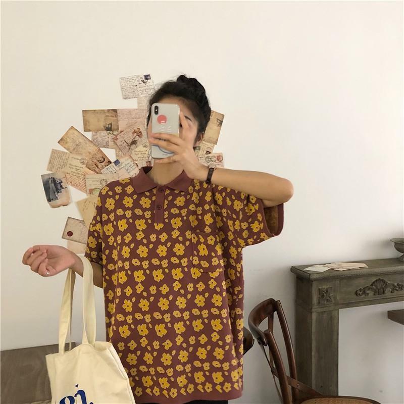 Floral Pattern Shirt - Y2K Summer Outfit, 90s Fashion, Grunge, Retro Style, Y2K Club & Party Look