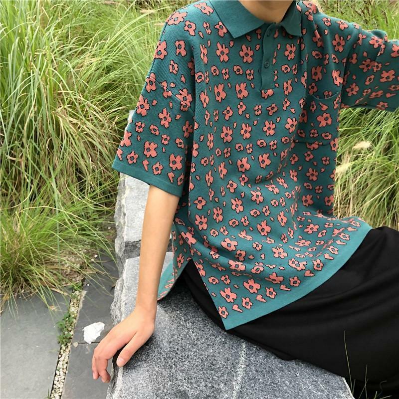 Floral Pattern Shirt - Y2K Summer Outfit, 90s Fashion, Grunge, Retro Style, Y2K Club & Party Look
