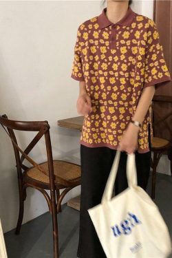 Floral Pattern Shirt - Y2K Summer Outfit, 90s Fashion, Grunge, Retro Style, Y2K Club & Party Look