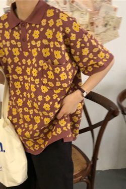 Floral Pattern Shirt - Y2K Summer Outfit, 90s Fashion, Grunge, Retro Style, Y2K Club & Party Look