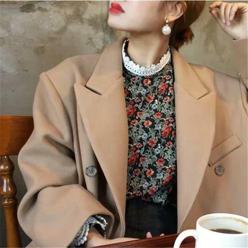 Floral Print Long Sleeve Blouse - Y2K Summer, 90s Fashion, Grunge, Retro, Pastel Goth Outfits